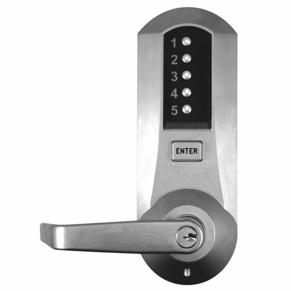 Simplex Kaba Mechanical Pushbutton Exit Trim Lock with Best Prep and Winston Lever Satin Chrome Finish 5010BWL26D